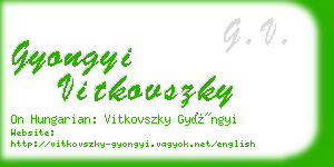 gyongyi vitkovszky business card